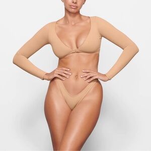 SKIMS Swim LONG SLEEVE SHRUG in nude Sz 4X